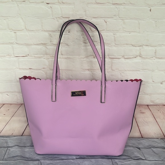 TRINA  TURK purpleish handbag shoulder purse - Picture 1 of 11
